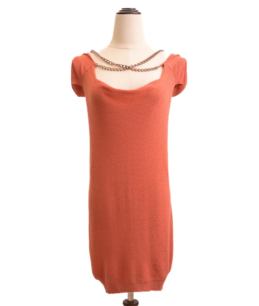 PATRIZIA PEPE Коралловое полиамидовое платье, фото 6