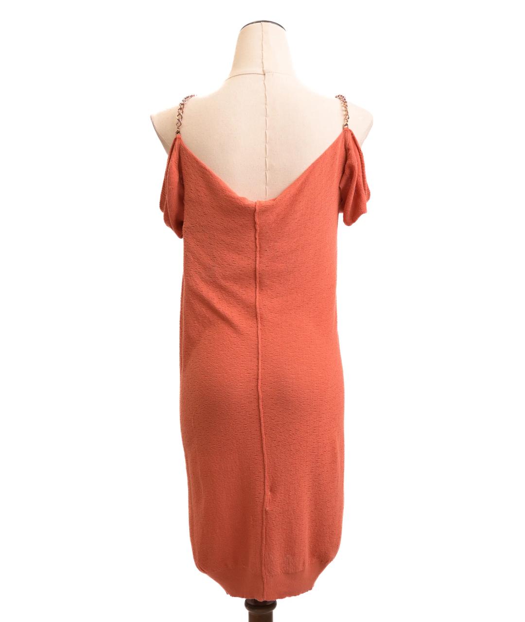 PATRIZIA PEPE Коралловое полиамидовое платье, фото 2