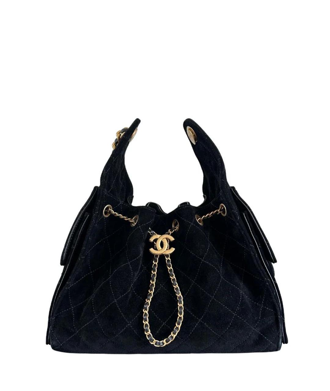 CHANEL Черная замшевая сумка через плечо, фото 1