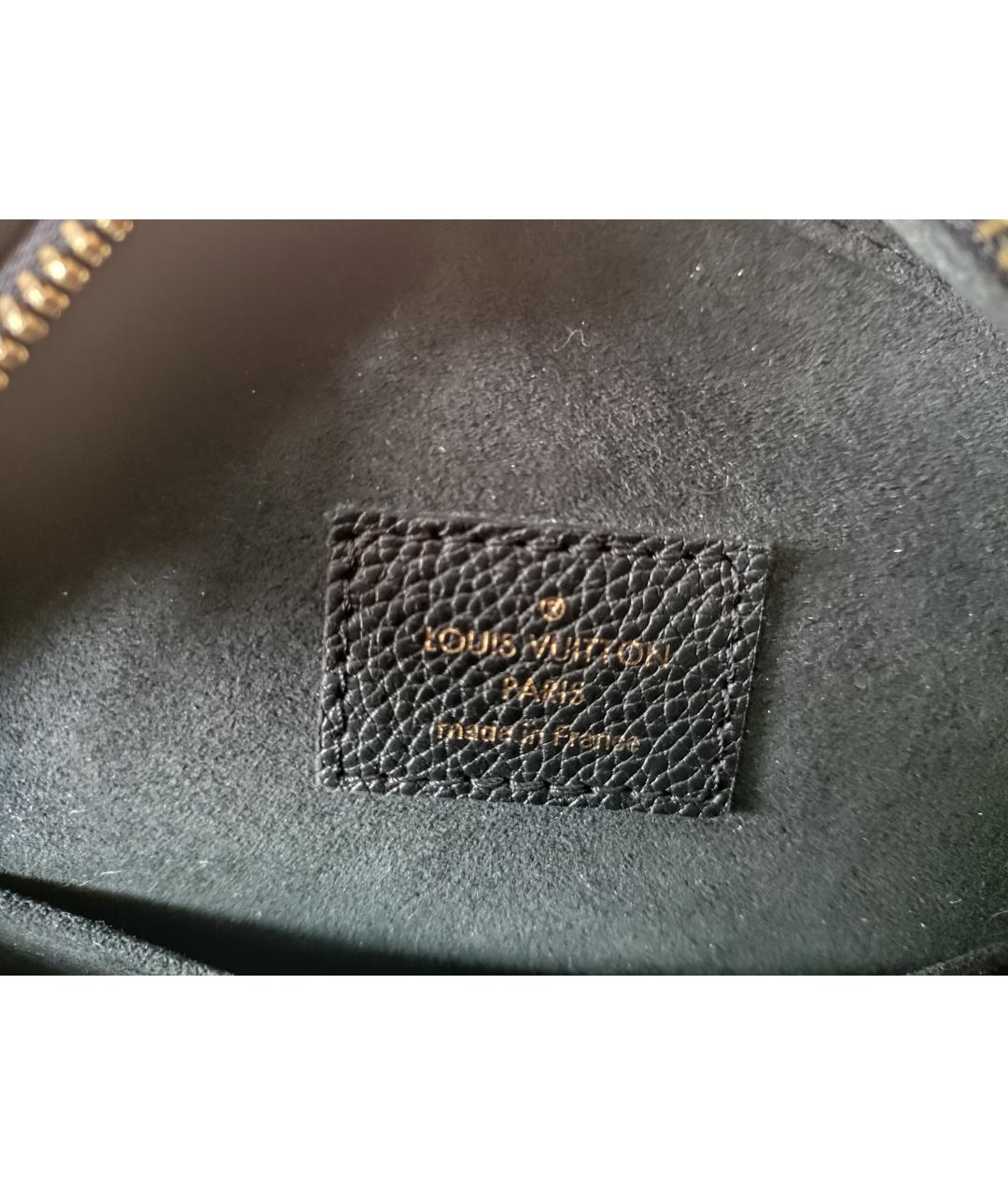 LOUIS VUITTON Черная кожаная сумка через плечо, фото 3