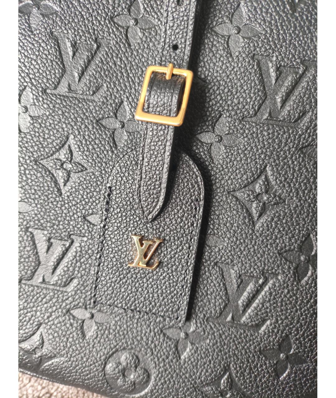 LOUIS VUITTON Черная кожаная сумка через плечо, фото 8