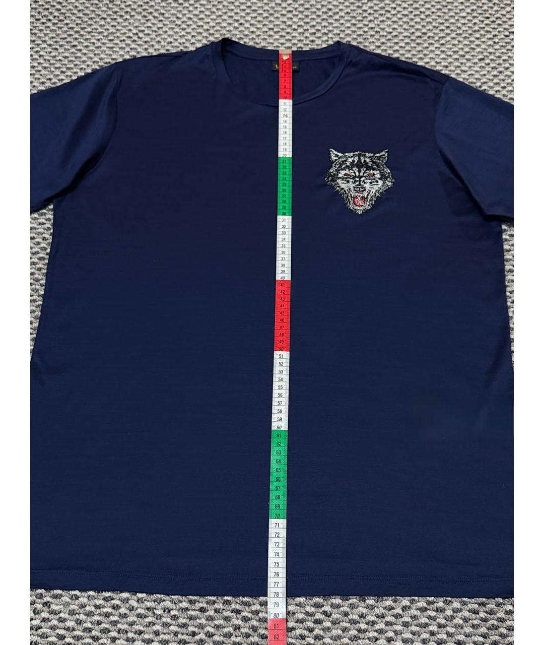 BILLIONAIRE Темно-синяя хлопковая футболка, фото 8