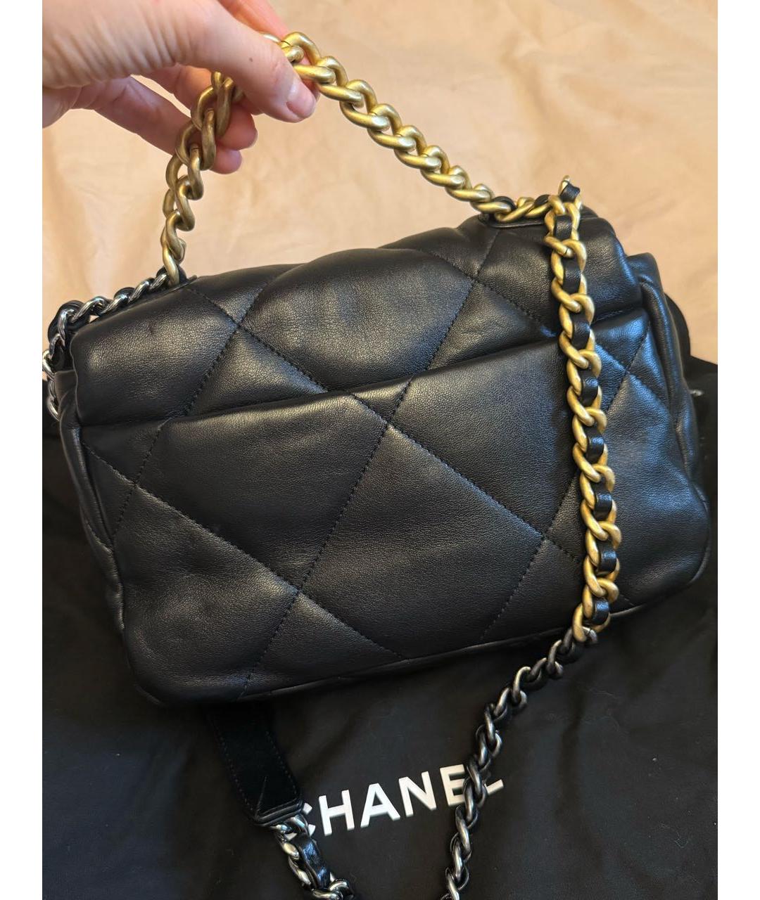 CHANEL Черная кожаная сумка через плечо, фото 3