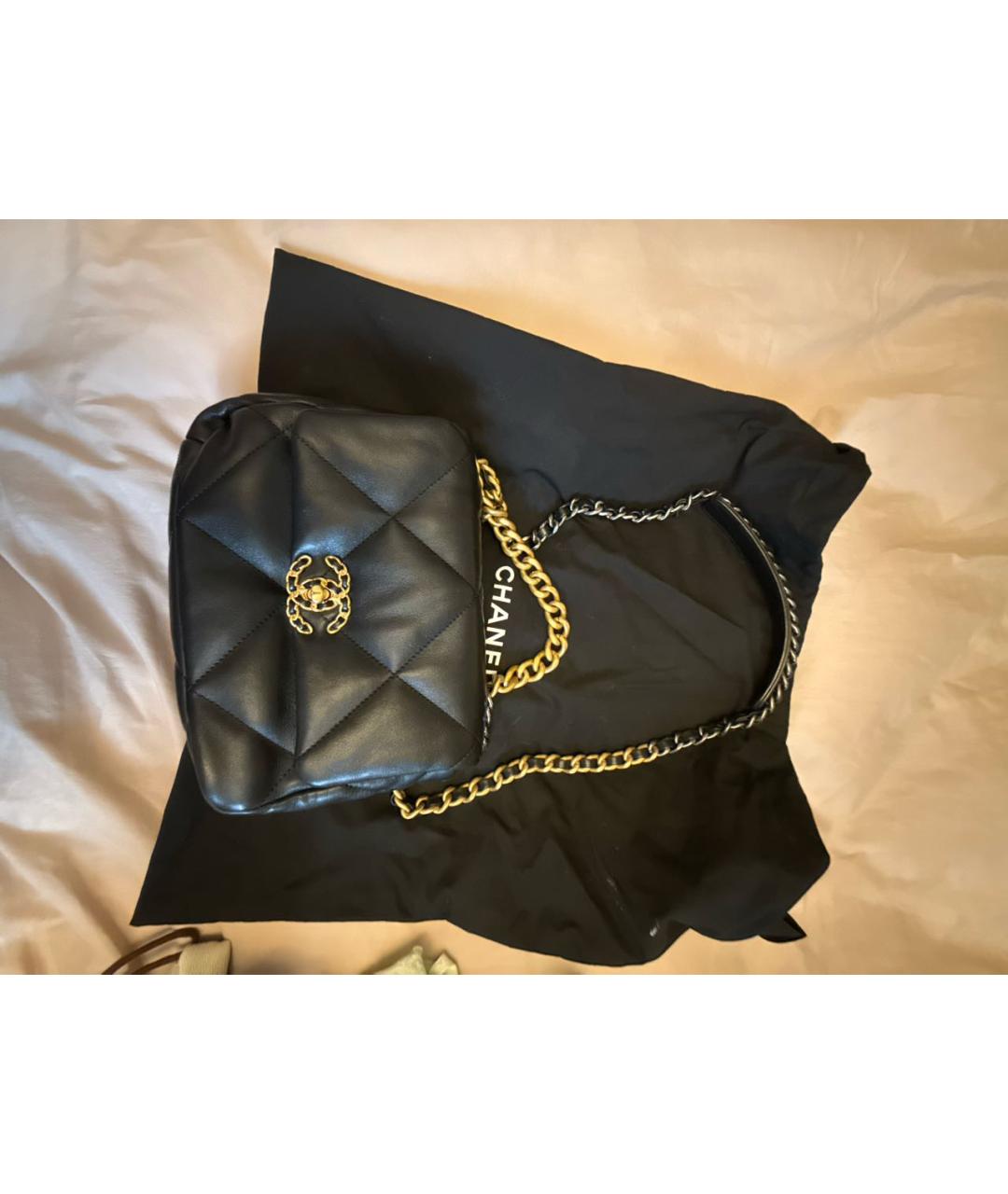 CHANEL Черная кожаная сумка через плечо, фото 5