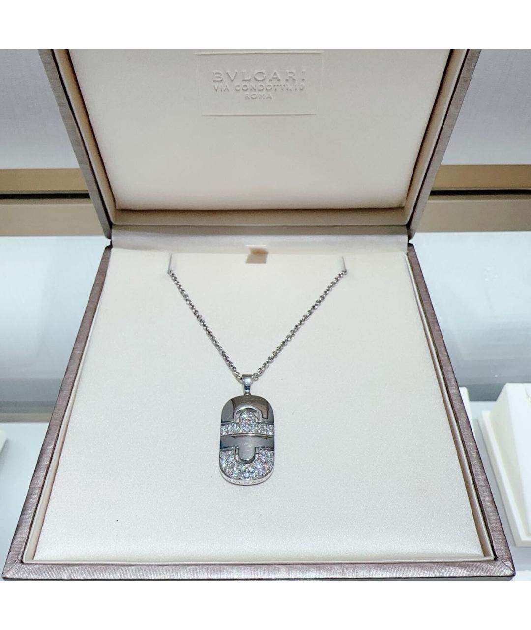 BVLGARI Белое колье из белого золота, фото 2