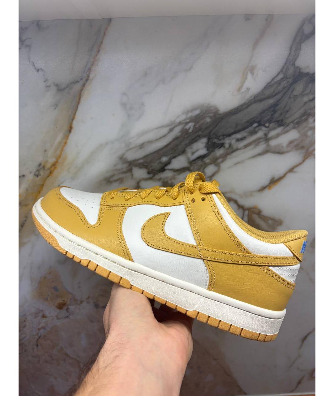 NIKE Желтые кожаные кроссовки, фото 2