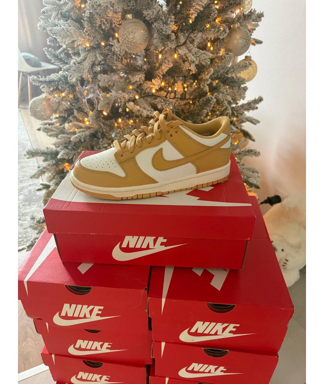 NIKE Желтые кожаные кроссовки, фото 4