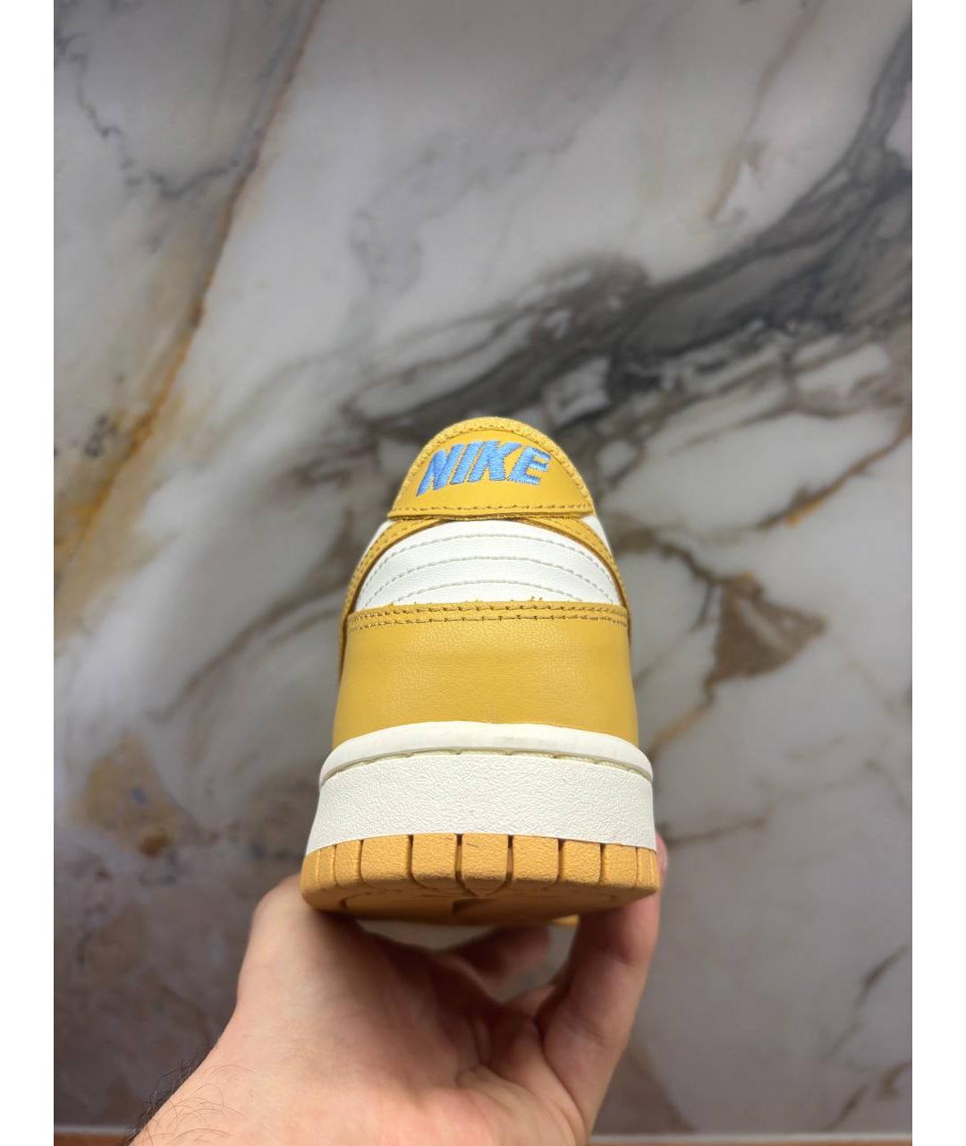 NIKE Желтые кожаные кроссовки, фото 3