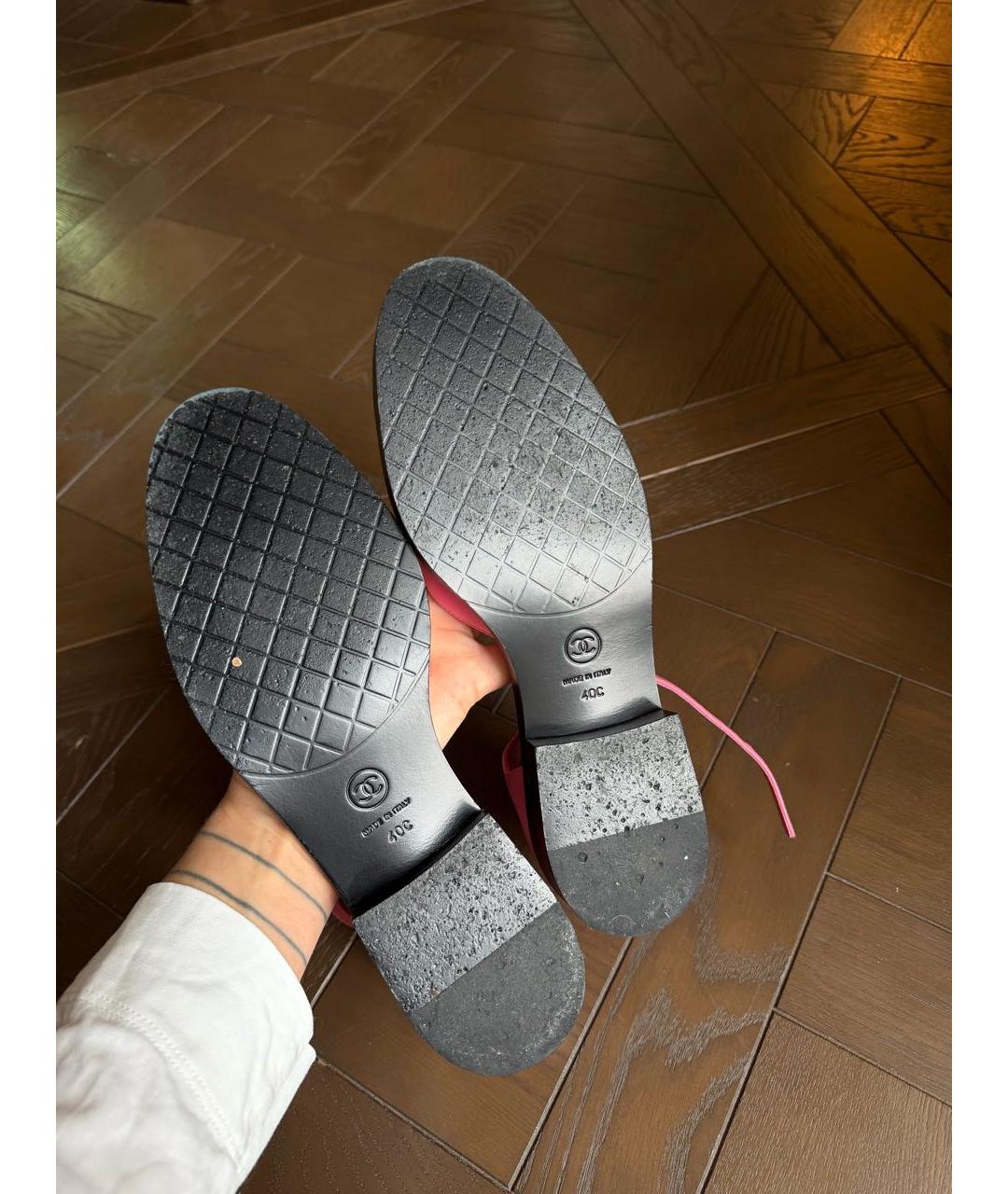 CHANEL Розовые кожаные туфли, фото 5