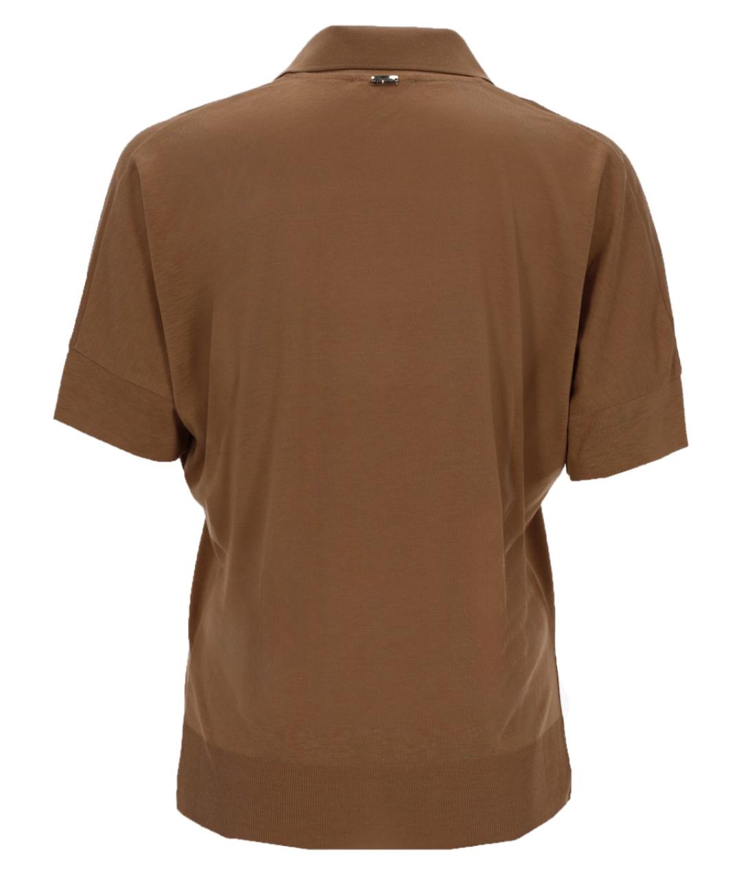 HERNO Коричневая футболка, фото 2