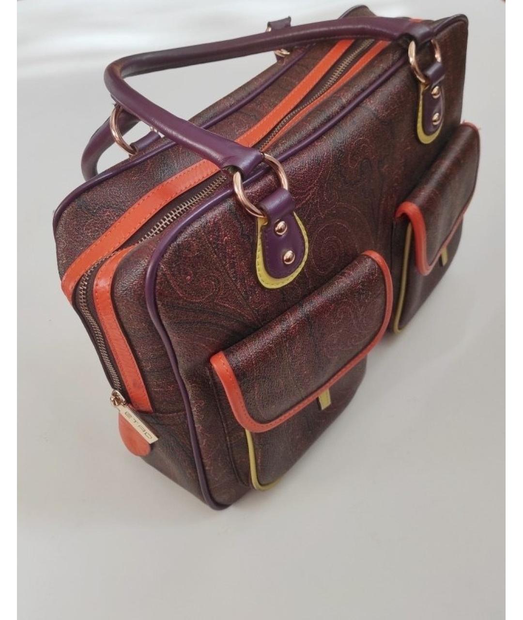 ETRO Коричневая сумка с короткими ручками, фото 8