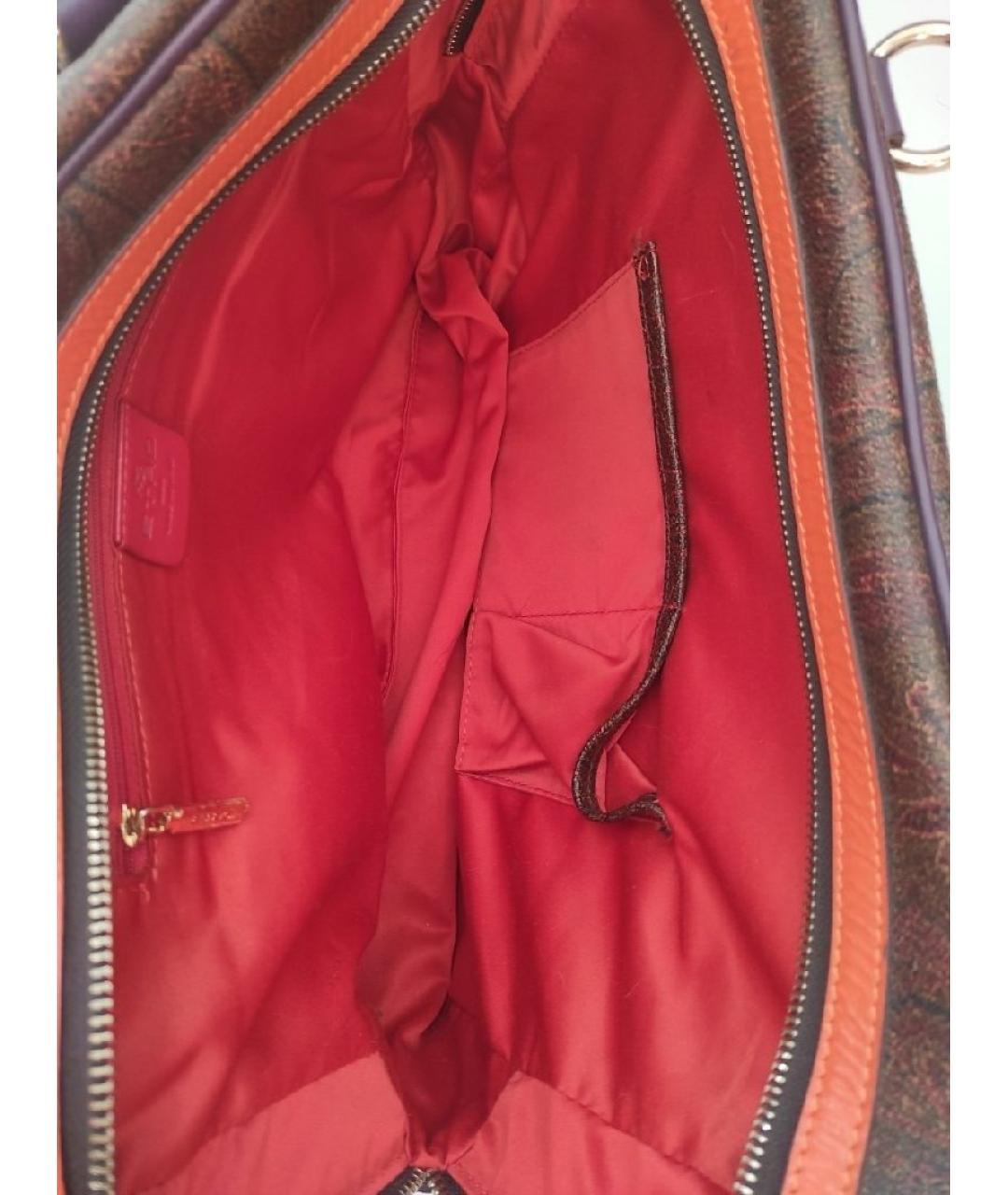 ETRO Коричневая сумка с короткими ручками, фото 7
