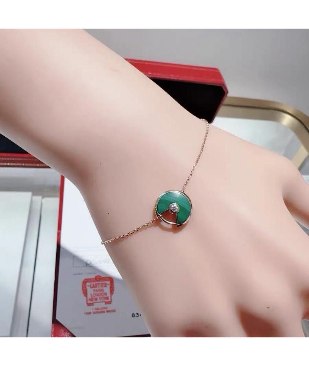 CARTIER Зеленый браслет из розового золота, фото 4