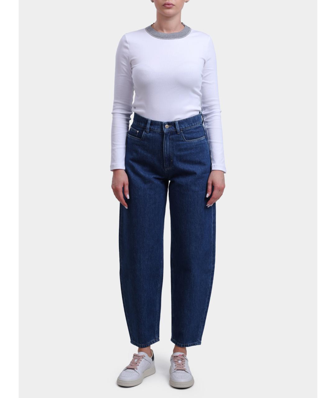 WANDLER Синие хлопковые прямые джинсы, фото 2