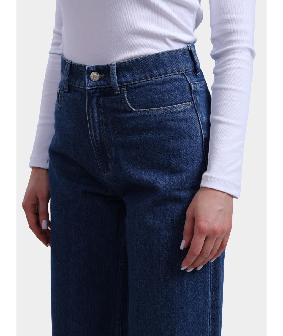 WANDLER Синие хлопковые прямые джинсы, фото 4