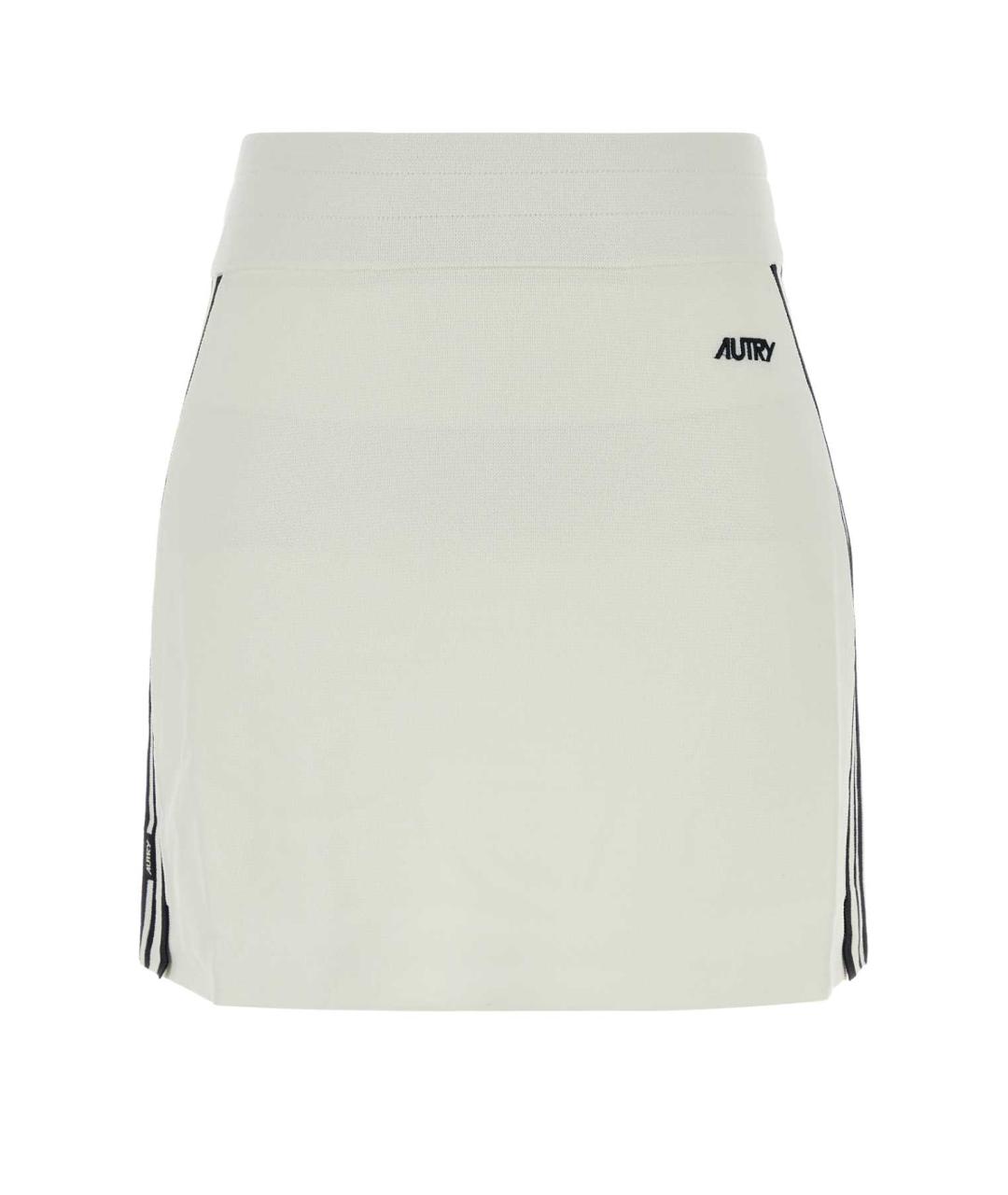 AUTRY Белая полиамидовая юбка мини, фото 1