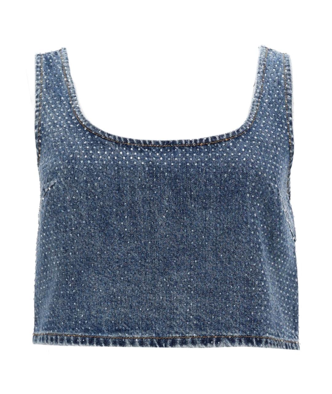 SELF-PORTRAIT Синяя хлопковая майка, фото 1