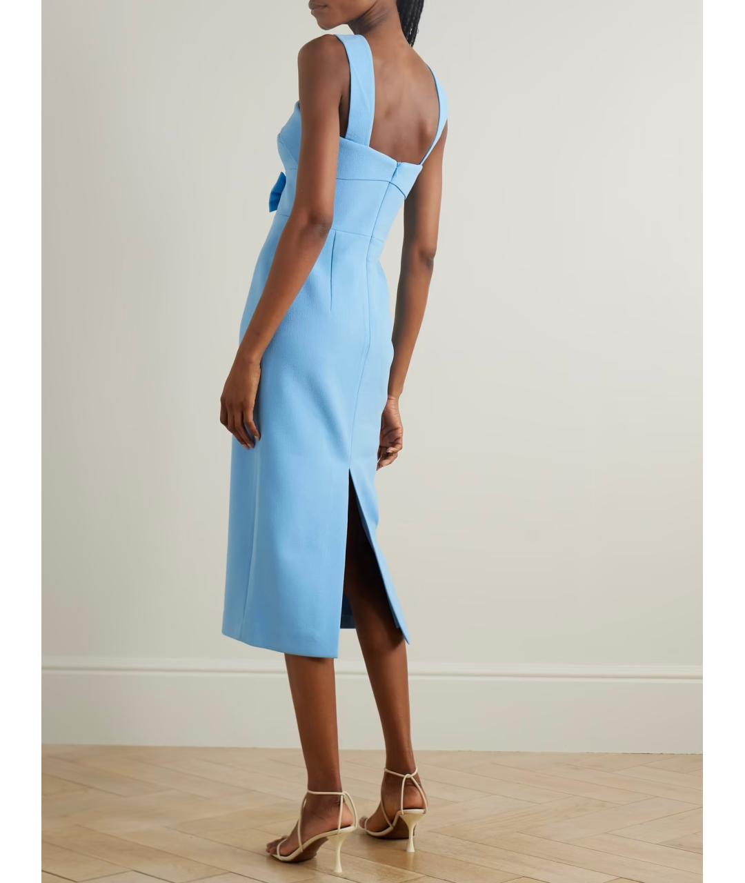 REBECCA VALLANCE Голубое полиэстеровое платье, фото 3