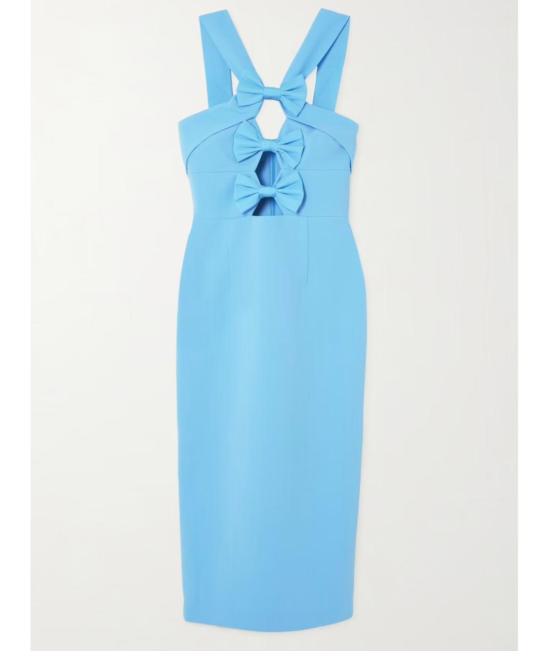 REBECCA VALLANCE Голубое полиэстеровое платье, фото 4