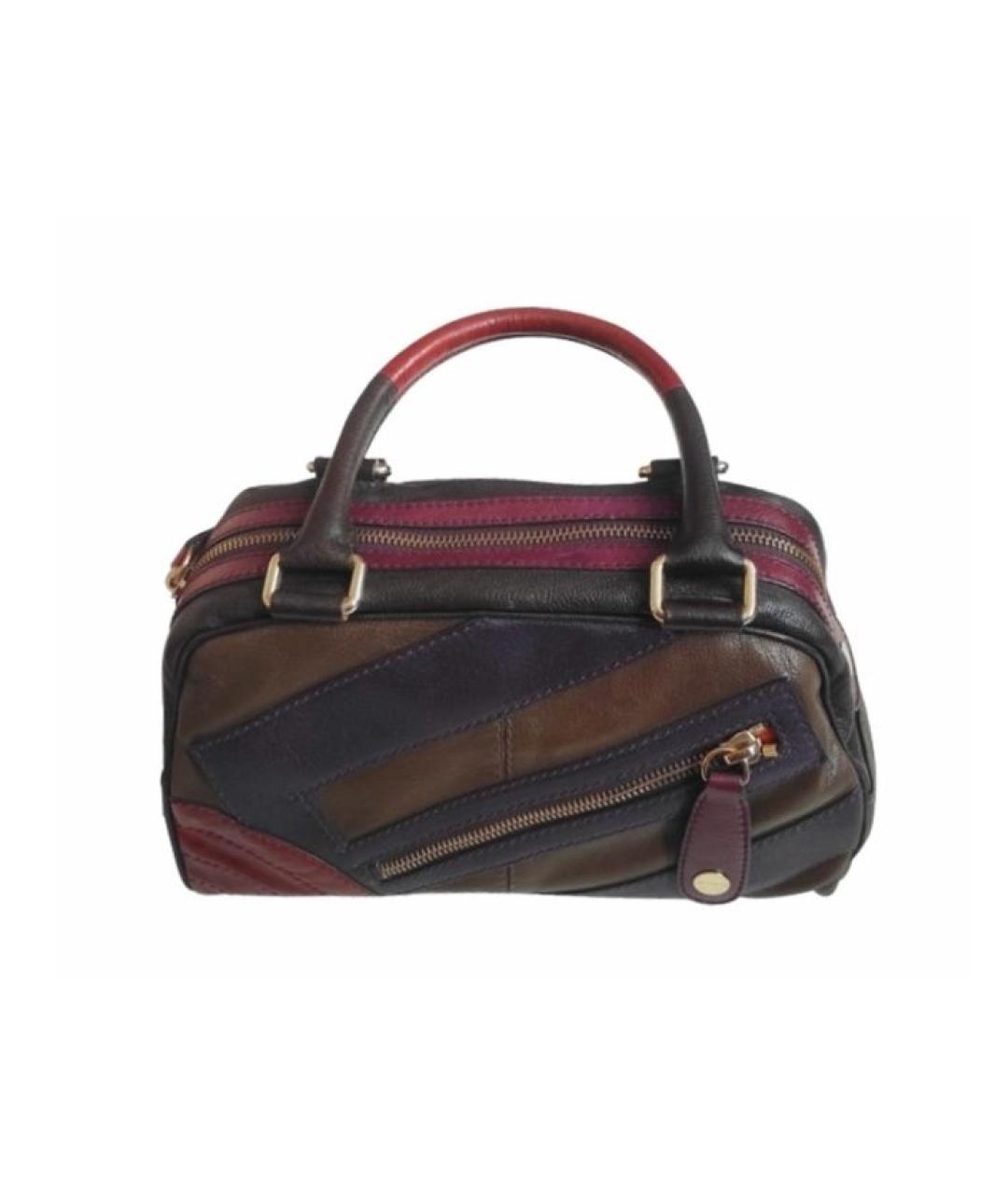 ETRO Хаки кожаная сумка с короткими ручками, фото 10