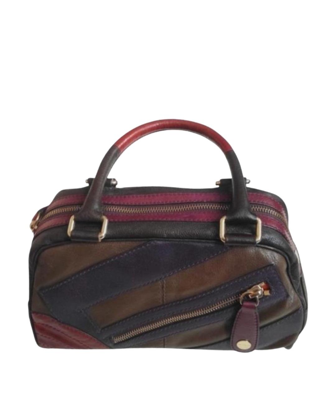 ETRO Хаки кожаная сумка с короткими ручками, фото 1