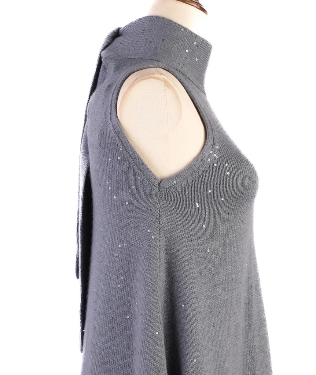 BRUNELLO CUCINELLI Серый кашемировый джемпер / свитер, фото 4
