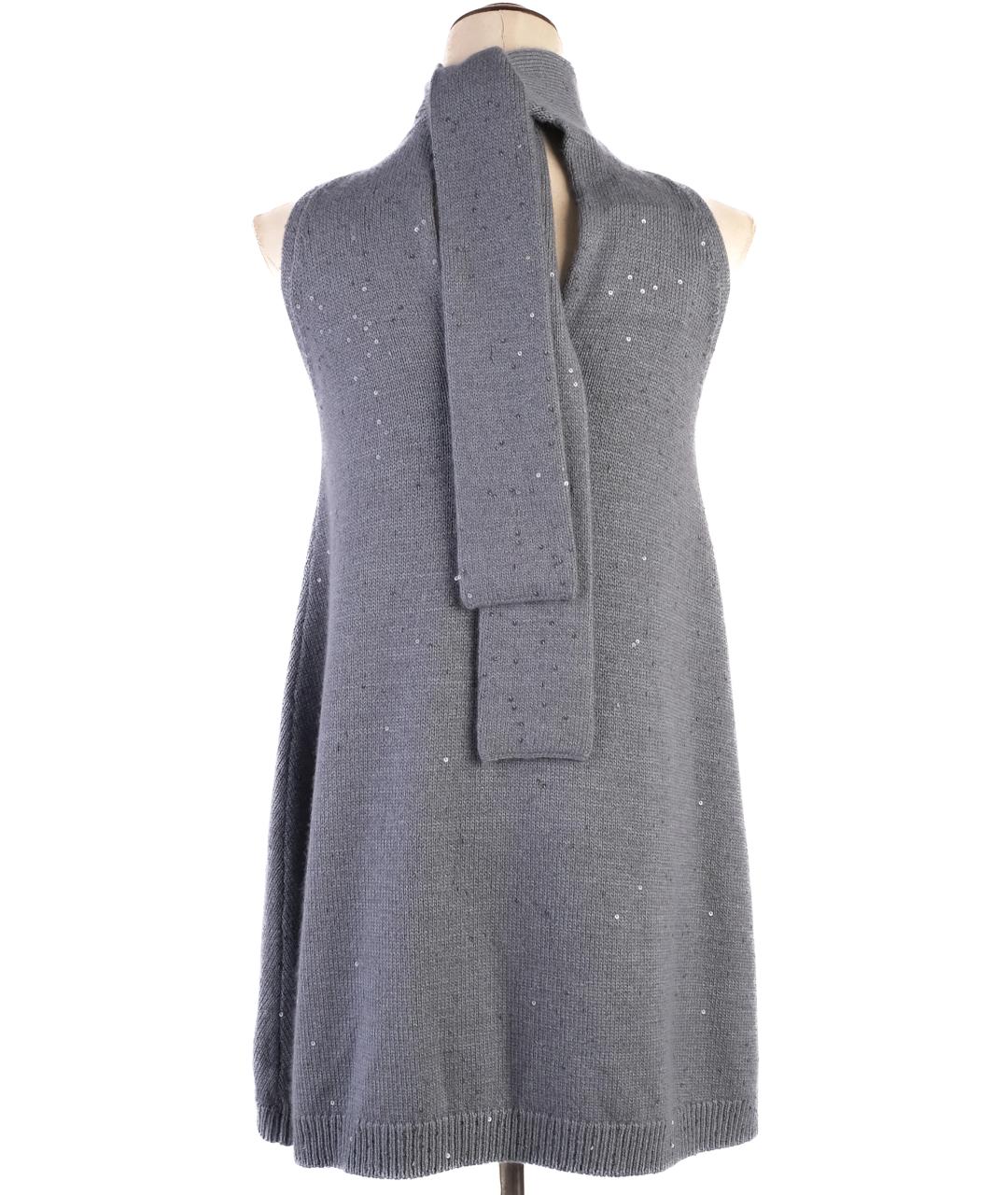 BRUNELLO CUCINELLI Серый кашемировый джемпер / свитер, фото 2