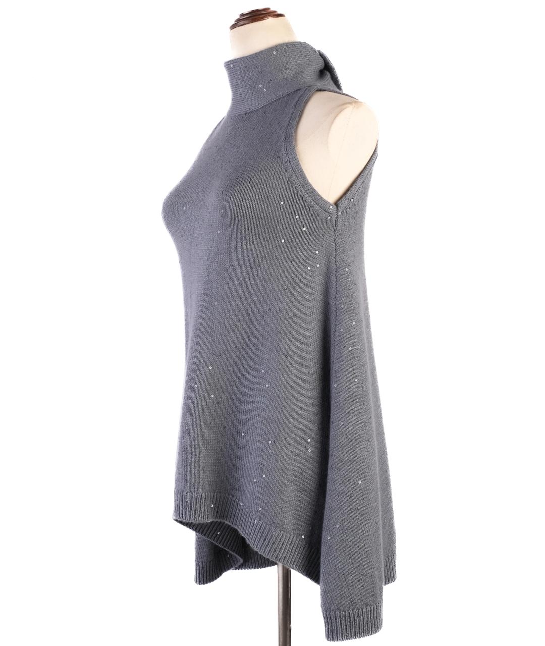 BRUNELLO CUCINELLI Серый кашемировый джемпер / свитер, фото 5