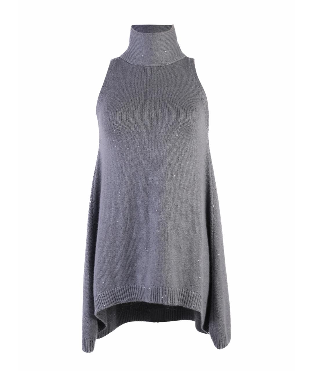 BRUNELLO CUCINELLI Серый кашемировый джемпер / свитер, фото 1