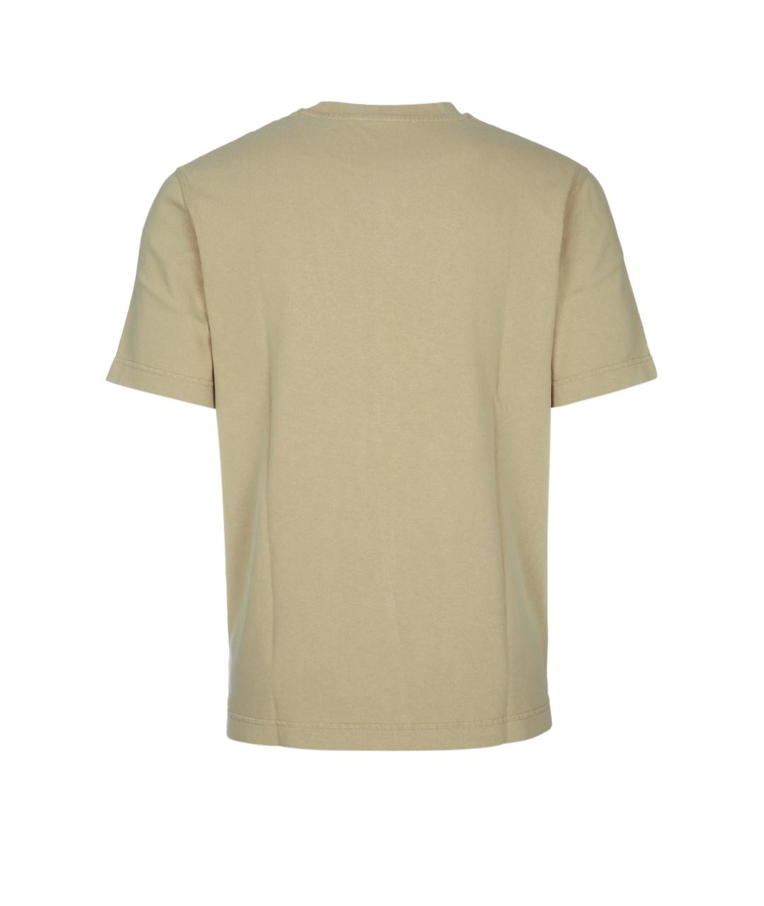 JACQUEMUS Бежевая хлопковая футболка, фото 2