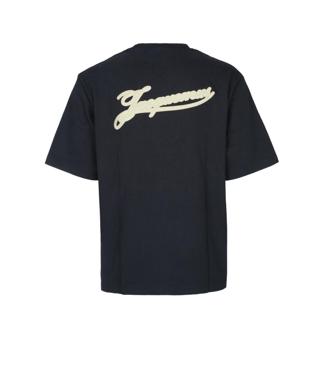 JACQUEMUS Черная хлопковая футболка, фото 2