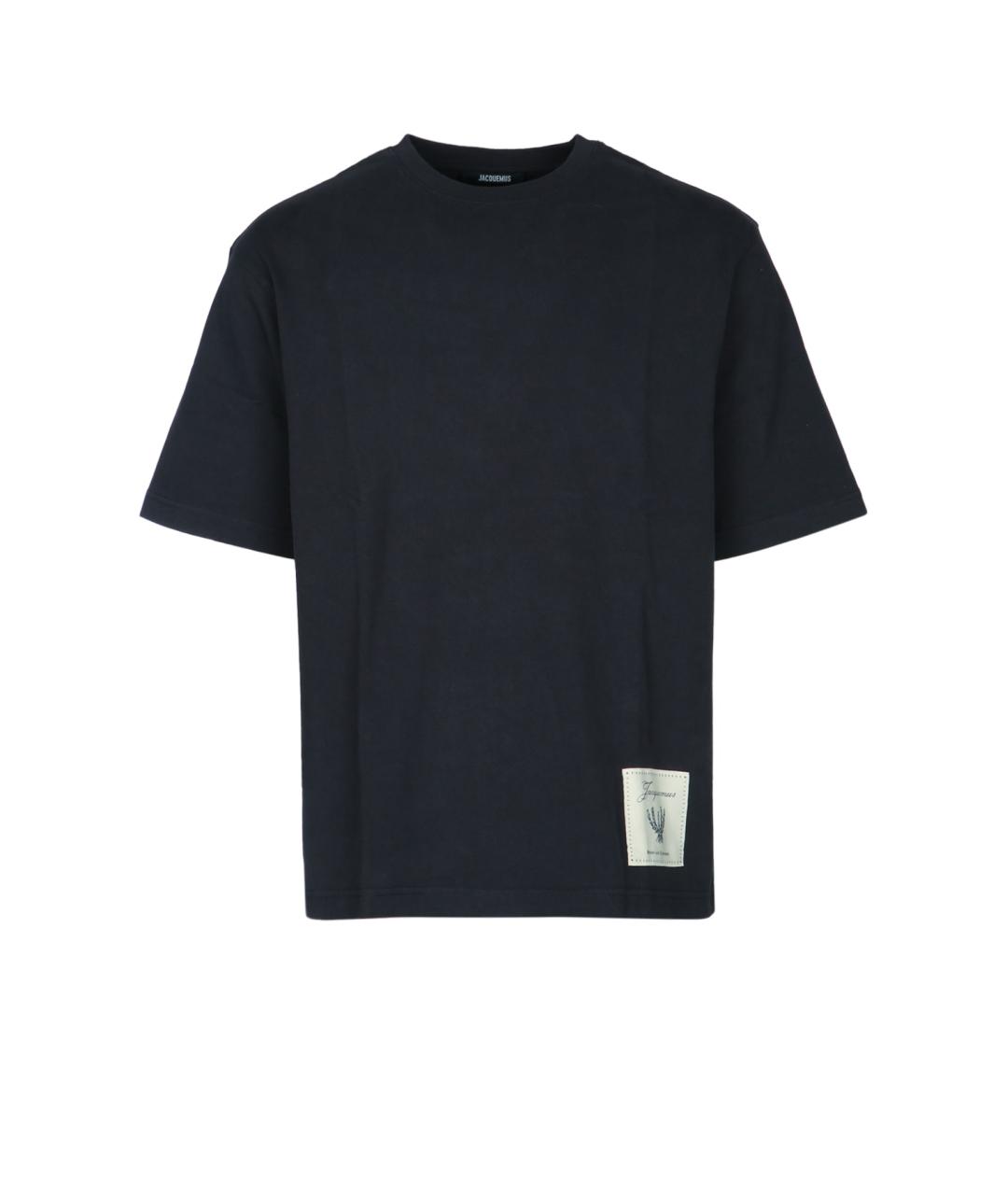 JACQUEMUS Черная хлопковая футболка, фото 1