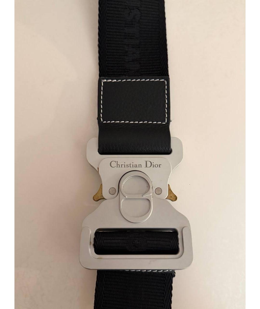 CHRISTIAN DIOR Черная кожаная сумка на плечо, фото 2