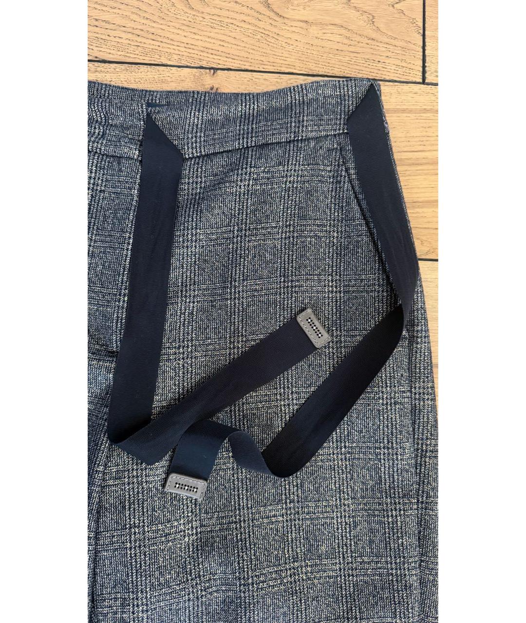 PESERICO Коричневые шерстяные прямые брюки, фото 8