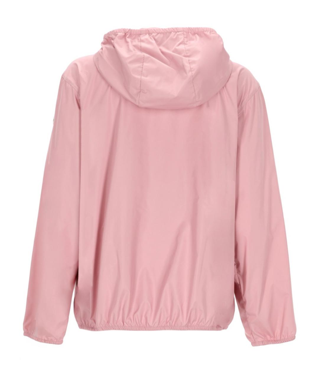 MONCLER Розовая полиэстеровая куртка, фото 2
