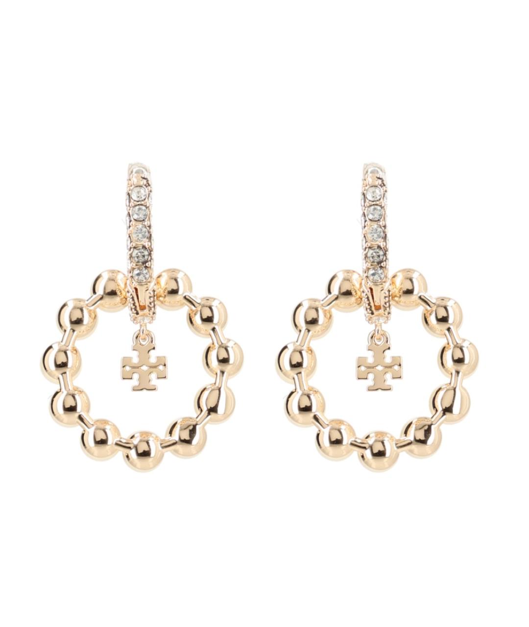 TORY BURCH Золотые металлические серьги, фото 2