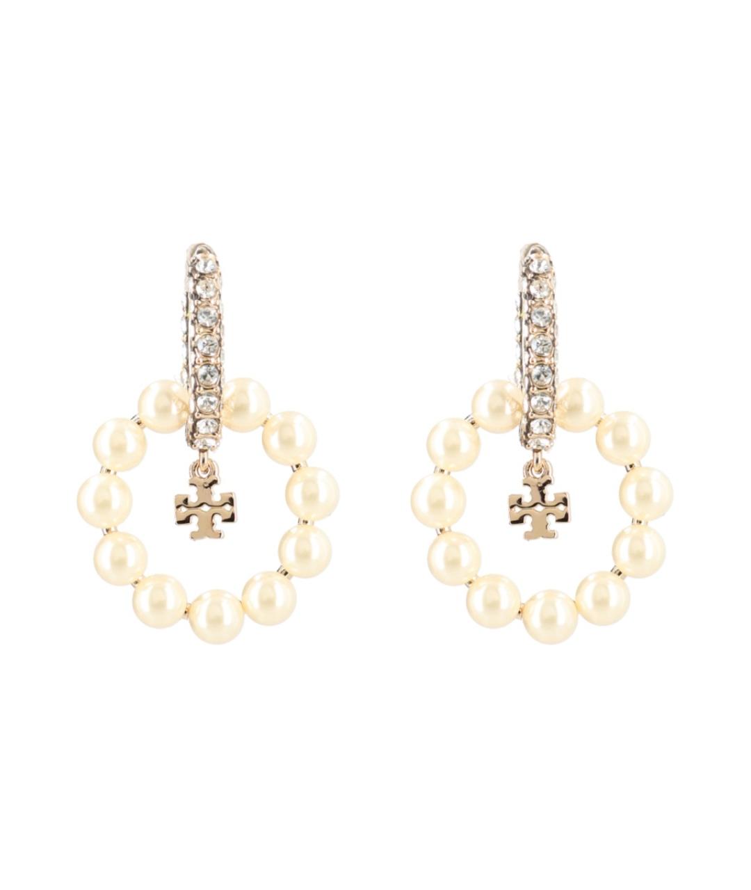 TORY BURCH Золотые металлические серьги, фото 1