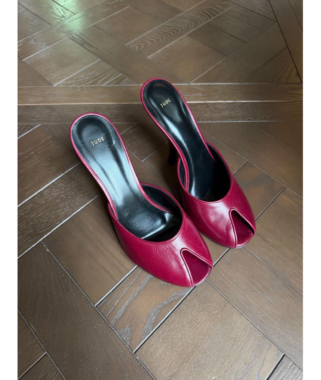 JUDE Бордовые кожаные туфли, фото 4