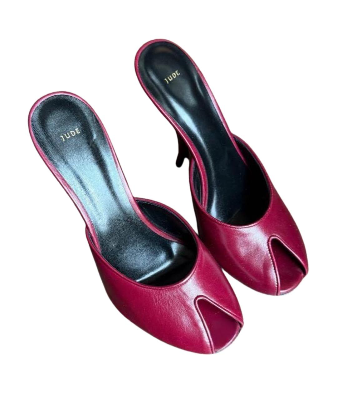 JUDE Бордовые кожаные туфли, фото 1
