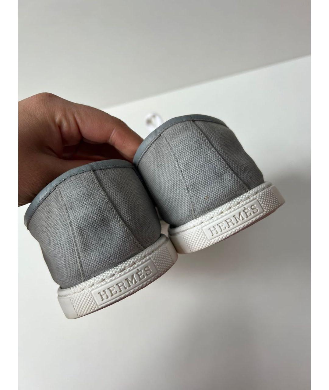 HERMES Антрацитовые высокие кроссовки / кеды, фото 7