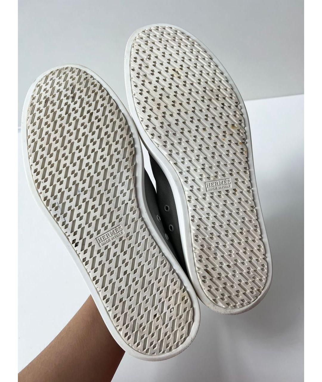 HERMES Антрацитовые высокие кроссовки / кеды, фото 5