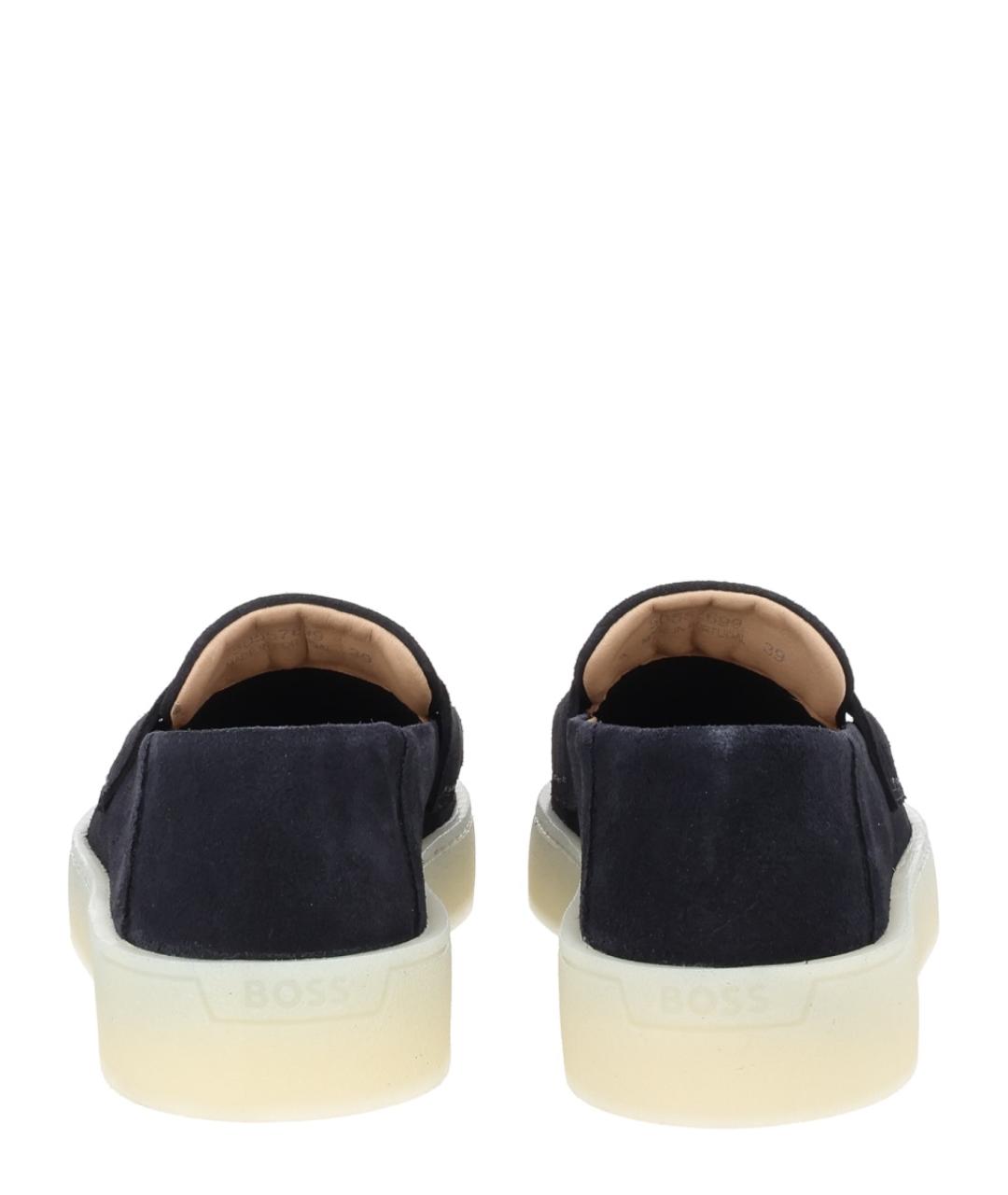 HUGO BOSS Синие замшевые лоферы, фото 4