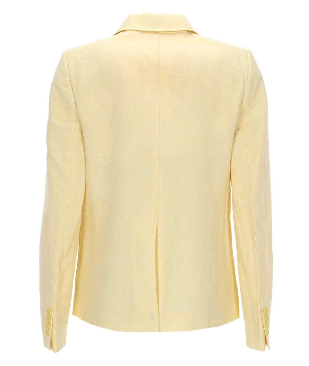 MICHAEL KORS Желтый льняной жакет/пиджак, фото 2