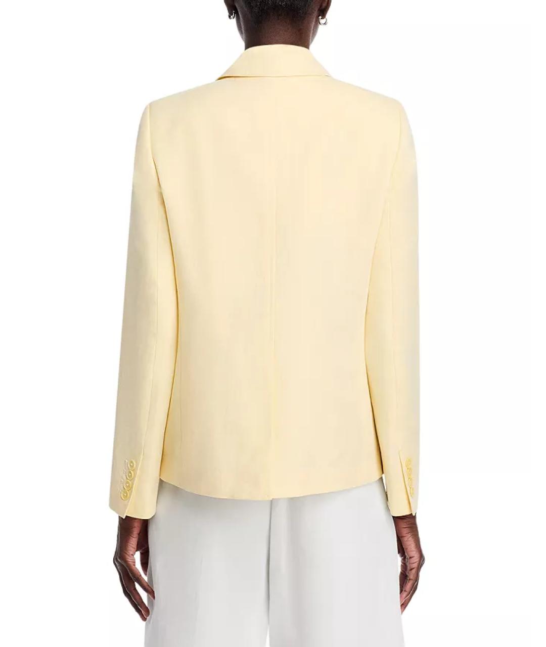 MICHAEL KORS Желтый льняной жакет/пиджак, фото 4