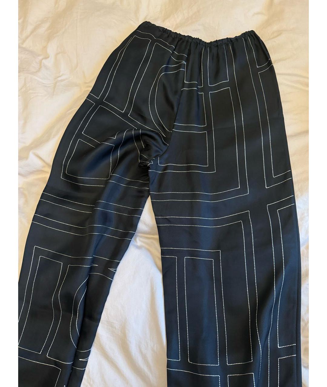 TOTEME Черные шелковые брюки широкие, фото 2