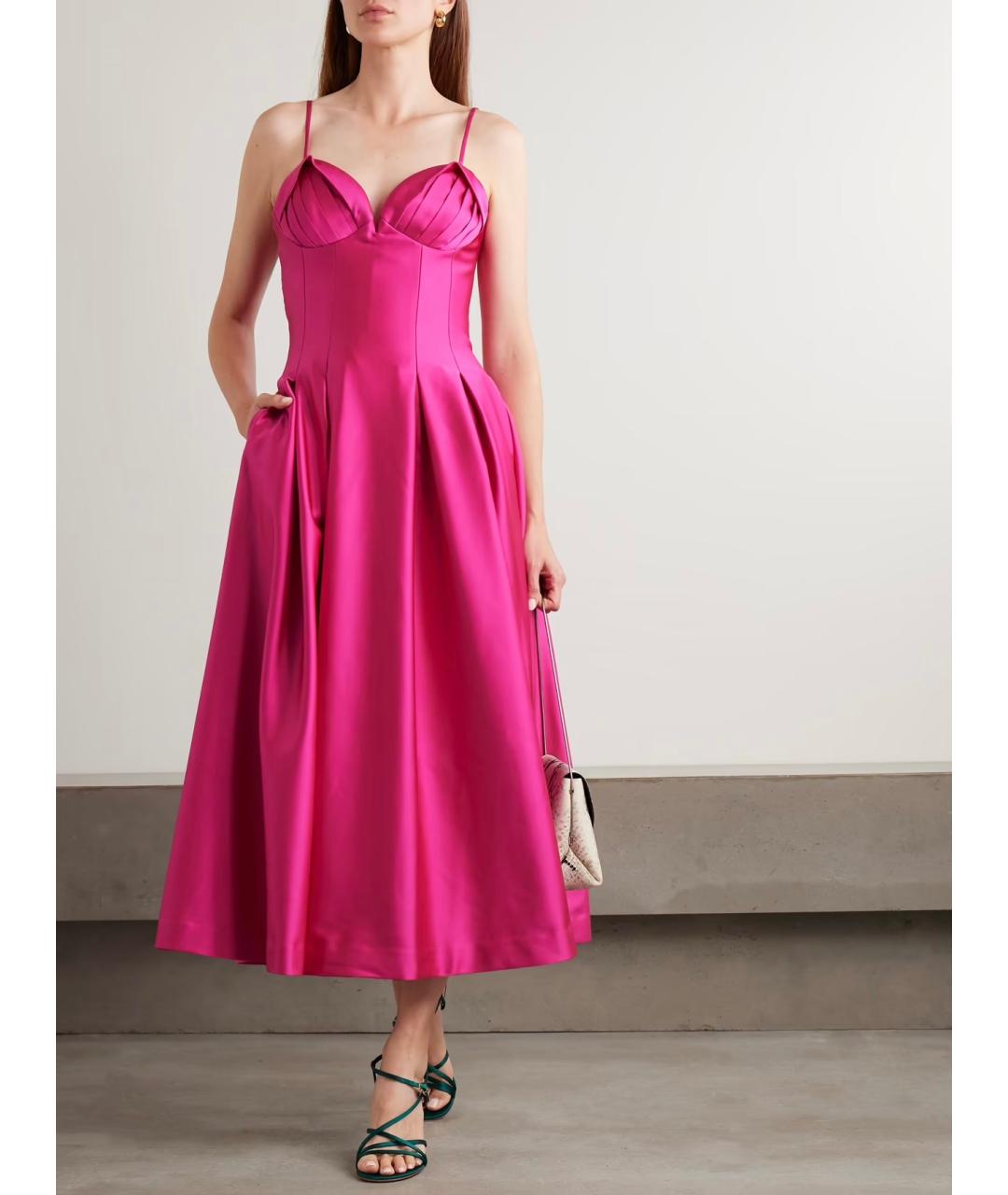 REBECCA VALLANCE Фуксия полиэстеровое вечернее платье, фото 2