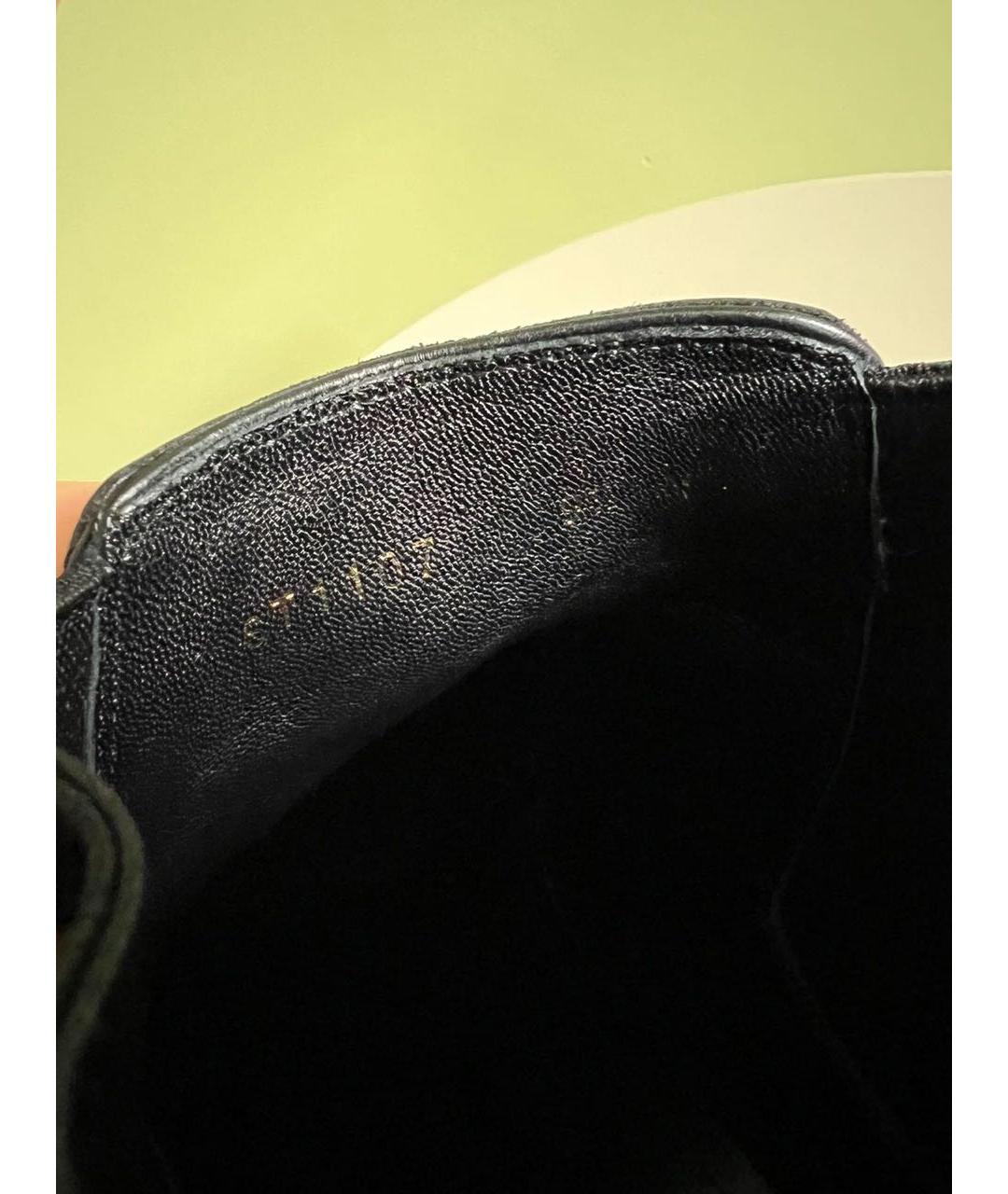 LOUIS VUITTON Черные кожаные высокие ботинки, фото 6