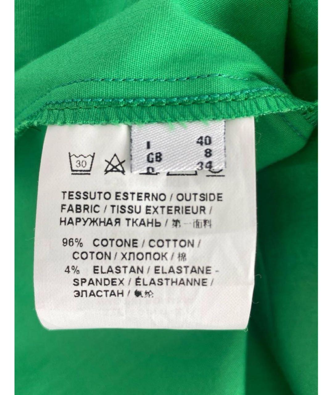 PINKO Зеленая хлопковая футболка, фото 4