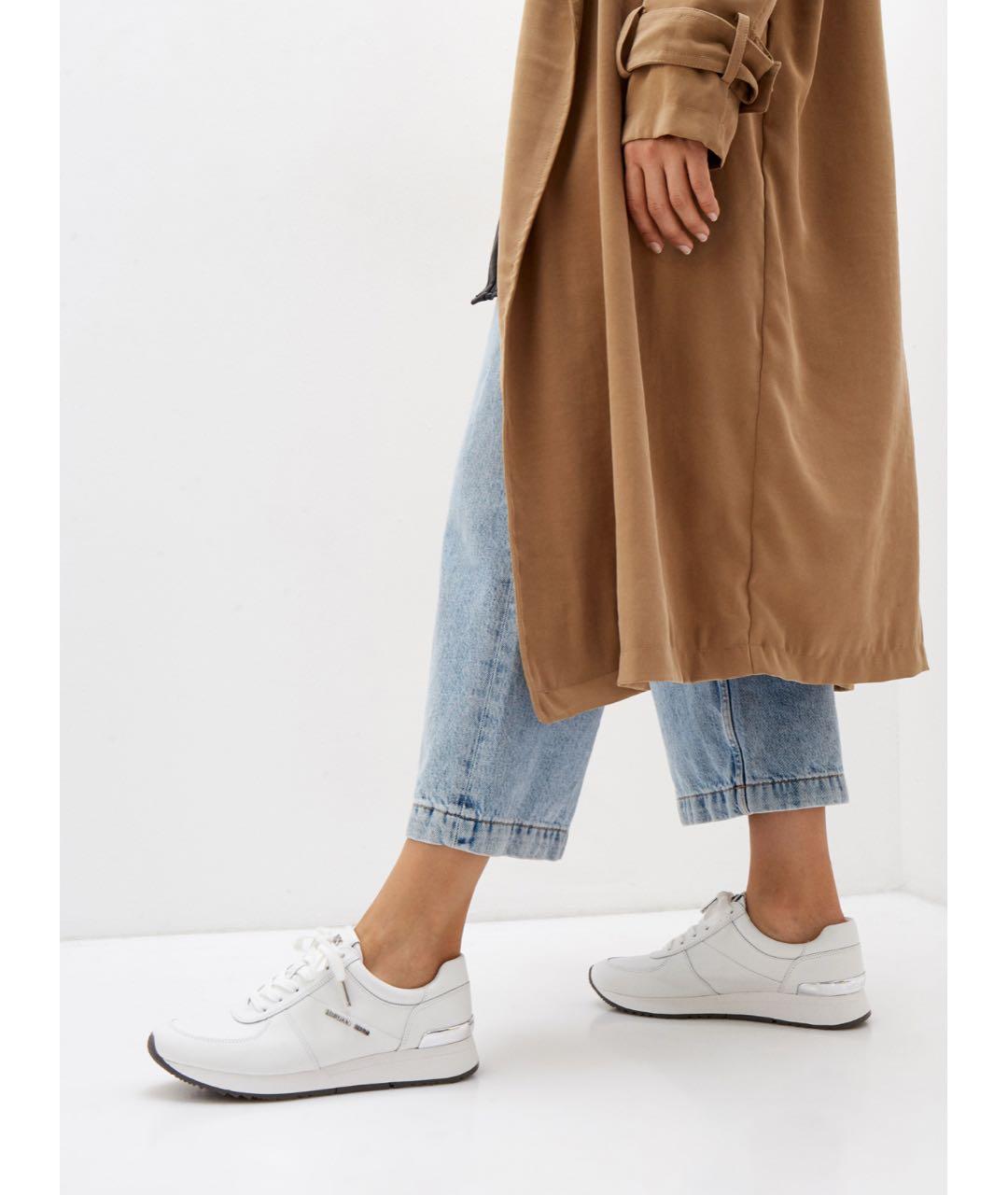 MICHAEL MICHAEL KORS Белые кожаные кроссовки, фото 5