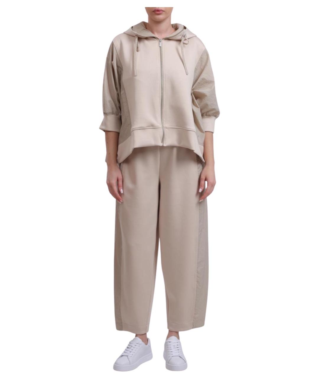 MEIMEIJ Бежевые прямые брюки, фото 1